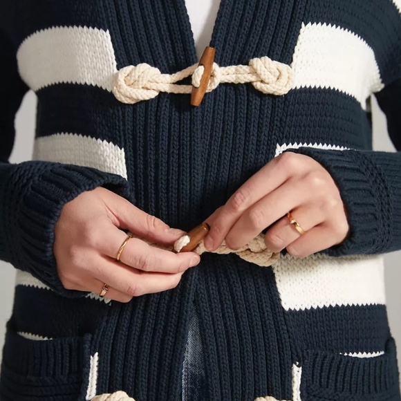 New Anthropologie Maeve Toggle Duster Cardigan sz L - Picture 3 of 6